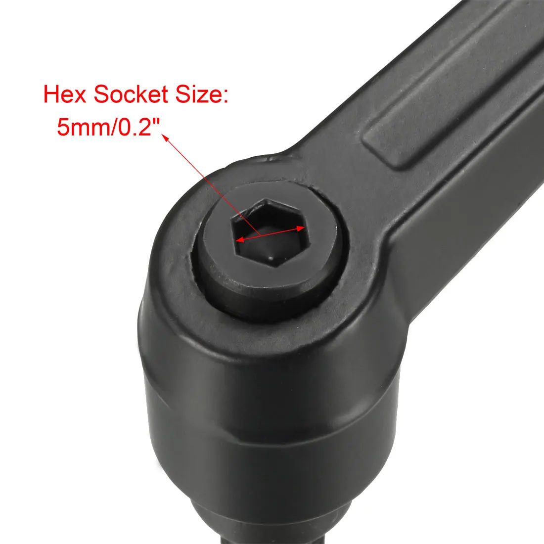 uxcell M10 x 40mm Thread Push Button Ratchet Level Adjustable Handle Male Stud