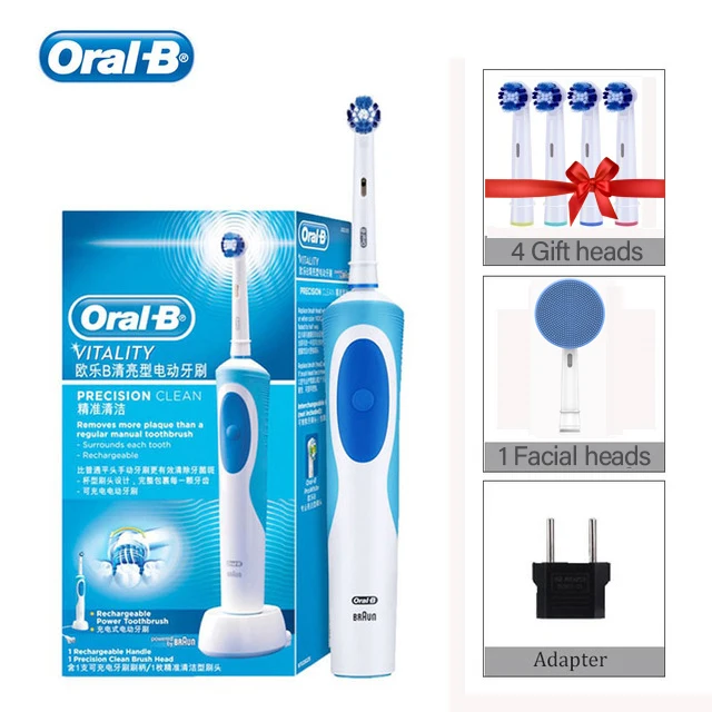 Oral B Electric Toothbrush Rechargeable Vitality Adult Toothbrush or Replacement Teeth Brush Heads Imported from German Oral B Electric Toothbrush Rechargeable Vitality Adult Toothbrush or Replacement Teeth Brush Heads Imported from German