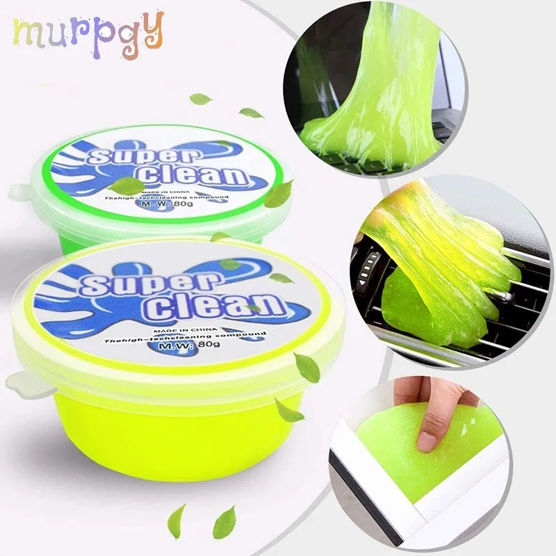

60ML Super Dust Clean Clay Dust Keyboard Cleaner Slime Toys Cleaning Gel Car Gel Mud Putty Kit USB for Laptop Cleanser Glue 2021