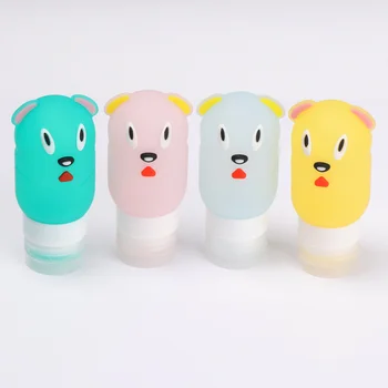 

Cartoon Animal 90ml Portable Silicone Refillable Bottle Empty Travel Packing Press For Lotion Shampoo Cosmetic Squeeze Container