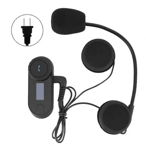 US Plug Портативный мотоциклетный Bluetooth Шлем Интерком Переговорная гарнитура коммуникатор FM радио горячий Бутик - Цвет: US Plug