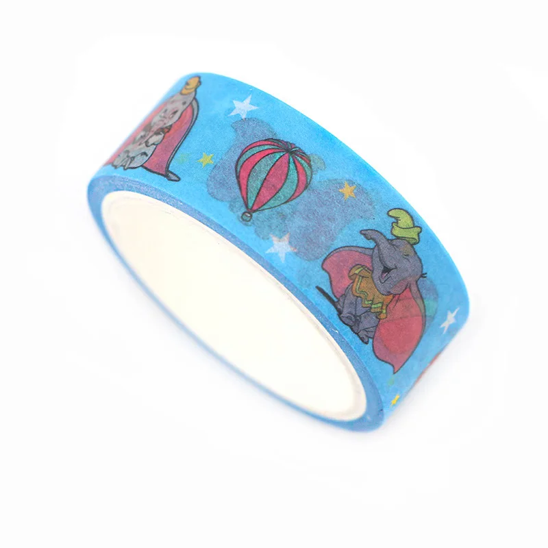 CA445 1,5 см x 5 м Dumbo Kawaii набор декоративного скотча васи японская бумага маскирующая Лента наклейки с лентами декор канцелярские ленты Скрапбукинг
