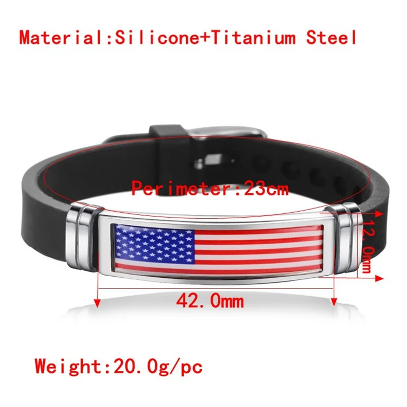 Hot-Sale-Bracelet-Stainless-Steel-Spain-South-Africa-Germany-Croatia-Saudi-Arabia-Flag-Silicone-Bracelet-Jewery