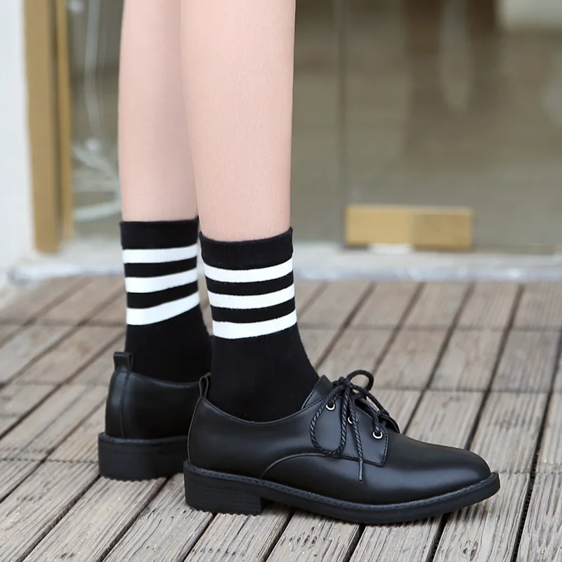 

Small Leather Shoes Women's 2019 New Style Versatile Korean-style Spring And Autumn British Style Spring Trendy Shoes Extra High
