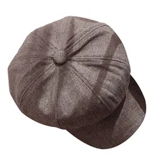 Для женщин Повседневное Винтаж зимние теплые модные Кепки классический, в ретро стиле Для женщин британский стиль восьмиугольная шляпа удобные, однотонного цвета Шапки