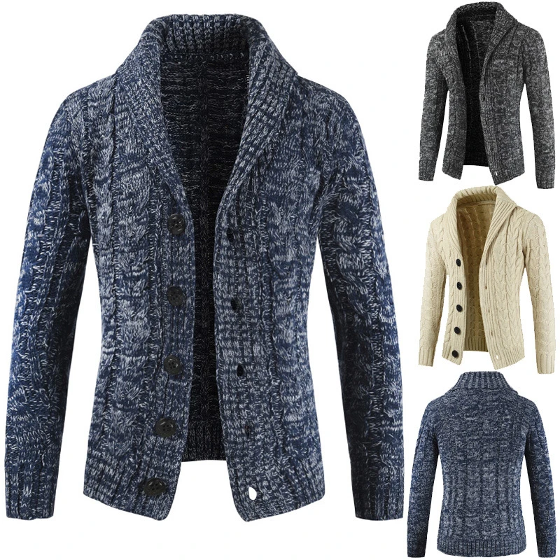 lapel cardigan mens