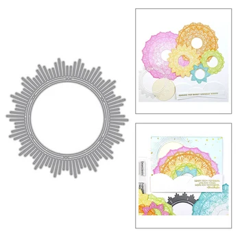 

2020 Oval Ring Metal Cutting Dies Scrapbooking Round For Magic Paper Regular Making Embossing Frame Stencil Card Craft Stamp Set