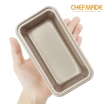 

CHEFMADE Mini Loaf Pan ,6-Inch Non-Stick Rectangle Bread and Meat Bakeware,FDA Approved for Oven Baking