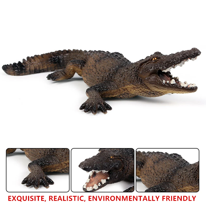 Children's Wild animal model simulation crocodile toy solid static model crocodile alligator Collecting gifts Toy model