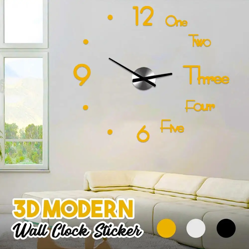 

Wall stickers for kids rooms Modern Colock Sticker Stylish and Modern with a Frameless Design Adjustable Household Decoration