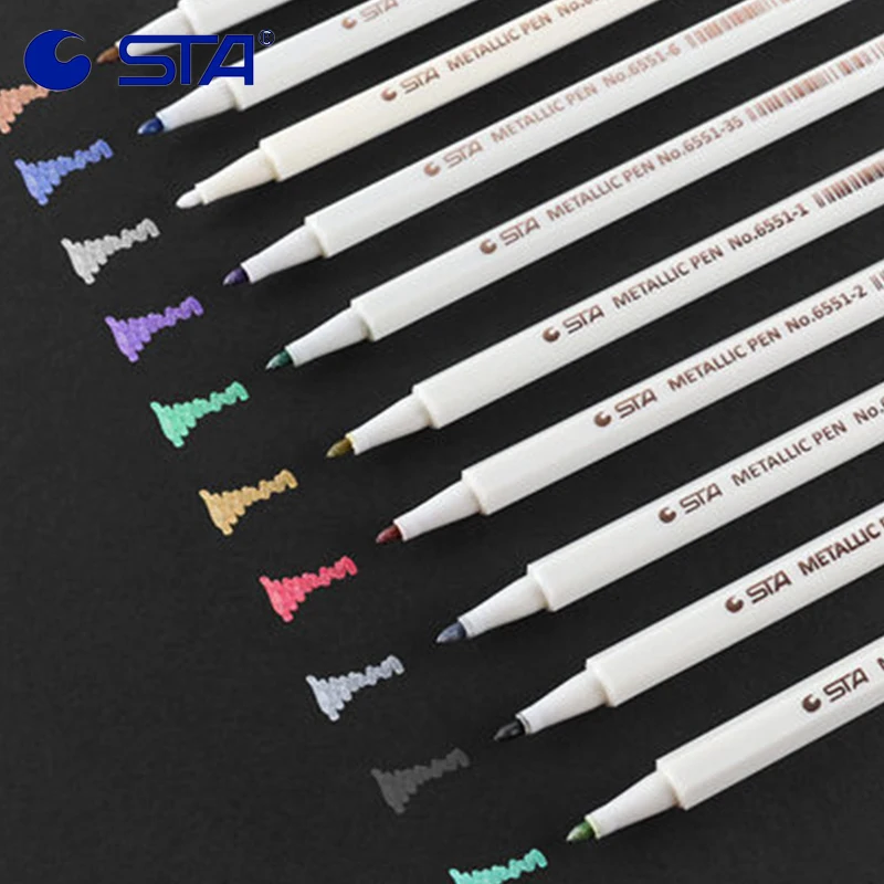 Voldoen Merg vraag naar Metallic Color Pen 6551 | Drawing Supplies | Head | Art Markers - 6551  Metallic Micron - Aliexpress