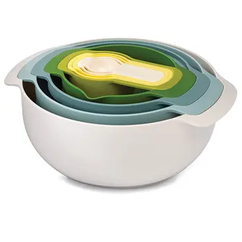 

Joseph Joseph 9 Set bowls incastrate nest, style Opal, 9 pieces, multicolour tableware
