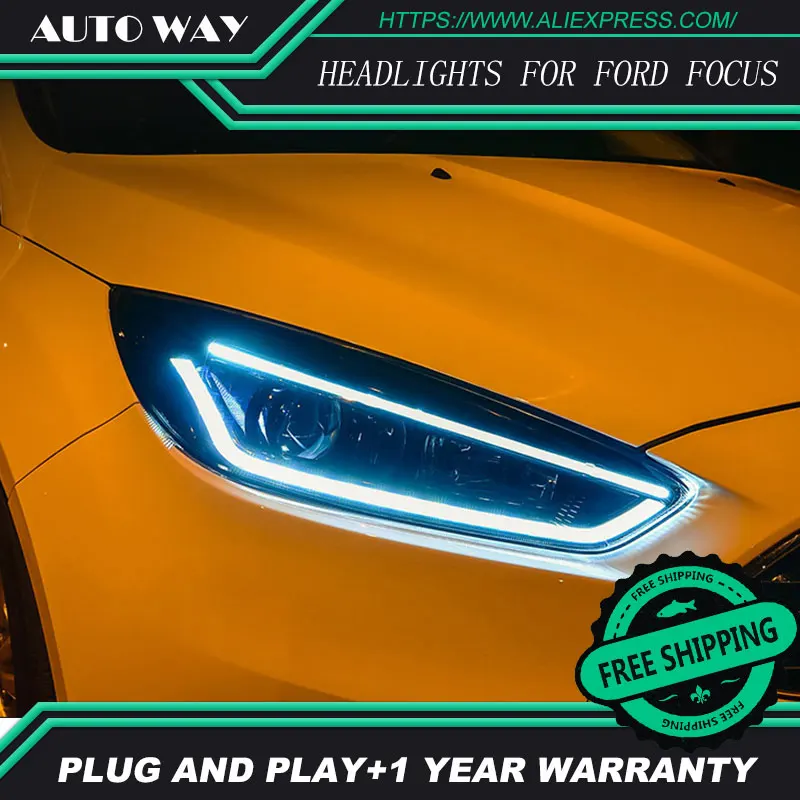 Автомобильный Стайлинг чехол для Ford Focus головной светильник светодиодные фары