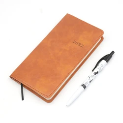 Agenda 2022 carnet de notes en cuir PU, planificateur quotidien, classeur, Libreta, accessoires de bureau, planificateur 2022 