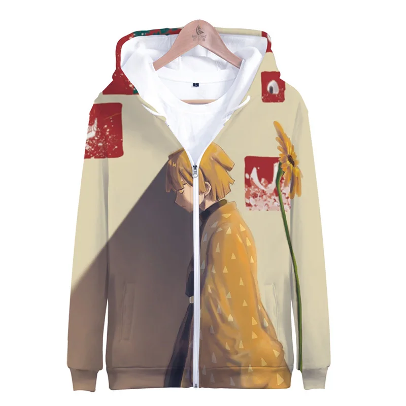 Hoodie Аниме Комикс Demon Slayer Kimetsu no Yaiba Косплей Топ рубашка Kamado Tanjirou Kamado Nezuko Agatsuma Zenitsu толстовки - Цвет: Hoodie