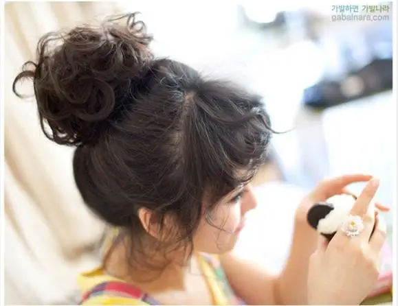 DSstyles 1 шт. Детские аксессуары для волос для девочек пучок волос для наращивания волнистые кудрявые грязные шиньоны парик