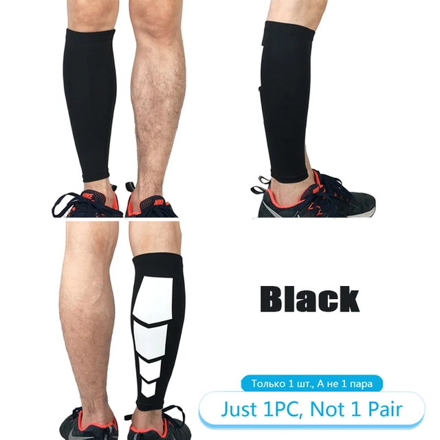 Tcare Sport Compression Calf Sleeves Leg Compression Sock Runners Shin Splint Varicose Vein Calf Pain Relief Calf Guards Running 1 Piece - Black