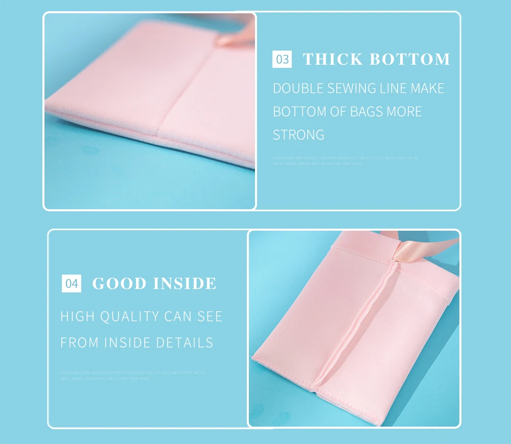 50 Stück/Satz Schmuck-Samtbeutel mit Kordelzug, Geschenkverpackung, Make-up-Lippenstift-Beutel, Geburtstags- und Hochzeitsfeier-Beutel, Geschenkverpackungssäcke – Detail 7