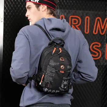 

Zipper Daypack Waterproof Large Capacity Adjustable Strap Daily Multipurpose Wear Resistant One Shoulder Backpack Crossbody