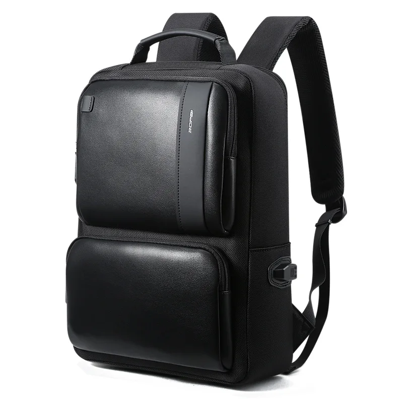 

New Style Oxford Cloth Backpack Men's Business Computer Bag Korean-style College Student School Bag Outdoor Backpack Leather bo