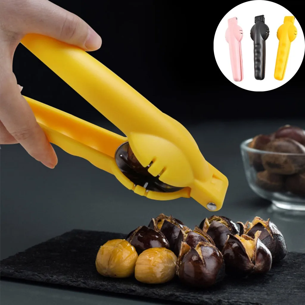 

New Creative Plastic Stainless Steel Walnut Clip Sheller Chestnut Bottle Opener Multifunctional Chestnut Opener Nut Clip #R15