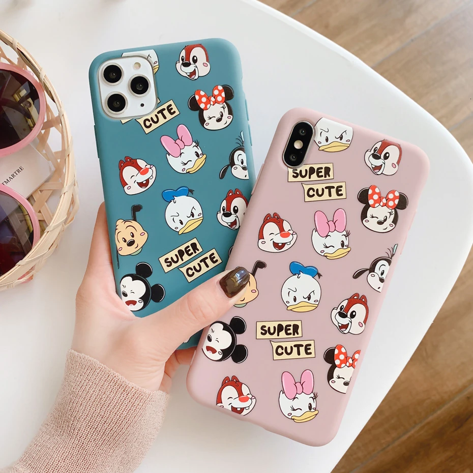 Чехол с Микки Дональдом для iPhone 11 Pro XS Max XR X 7 8 6 6S Plus милый мультяшный мягкий ТПУ