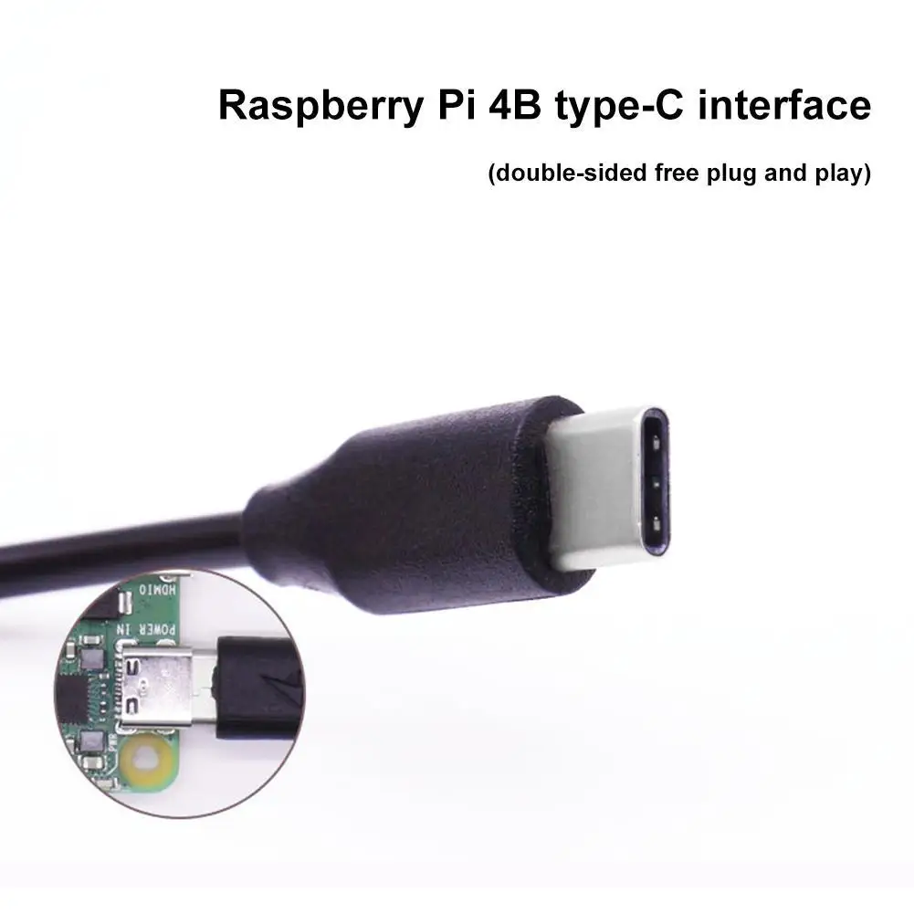 Для Raspberry Pi 4/4B Мощность адаптер 5В 3A Тип с портом типа C Мощность Зарядное устройство с переключением