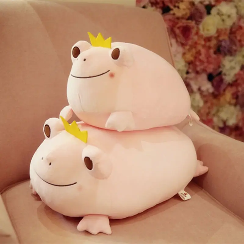 

INS New Style Crown Couples Frog down Cotton Plush Doll Pillow Doll Creative Sofa Cushion Gift