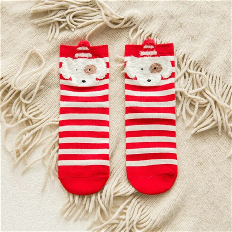 Рождественские носки подарок Санта-Клауса женские унисекс рождественские забавные носки женские красные носки с героями мультфильмов зимние теплые носки