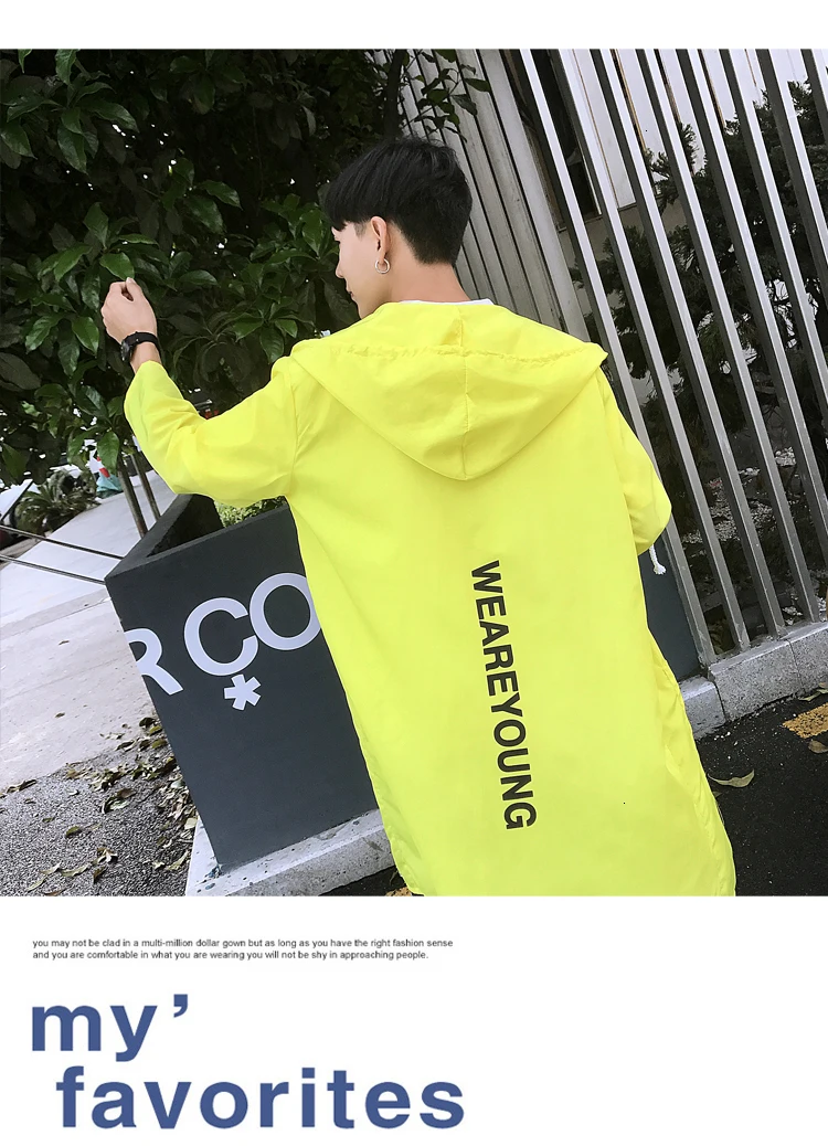 Summer New Listing Korean Version Of The Couple Male Loose Hip Hop Long Hooded Sun Protection Clothing M-5XL Size Discount