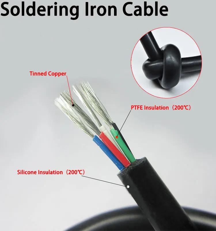 1M T12 Soldering Iron Station 2 3 4 5 6 8 Cores Silicone Wire Cable Tinned Copper PTFE Insulation High Temperature Soft Line |