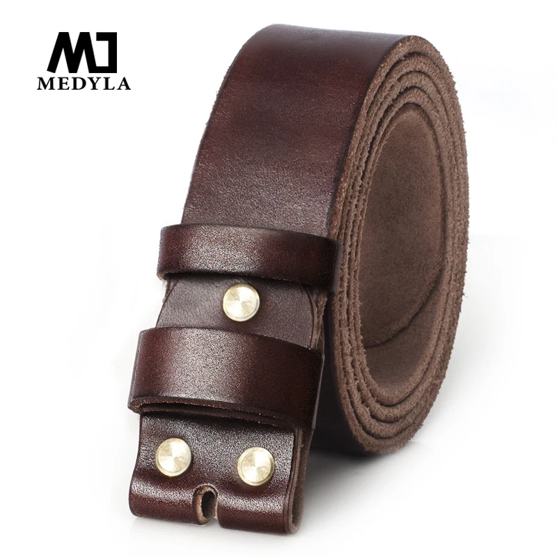 

MEDYLA Official authentic high quality Cow Leather Belt Cowskin Leahter Strap Men Belt High Quality