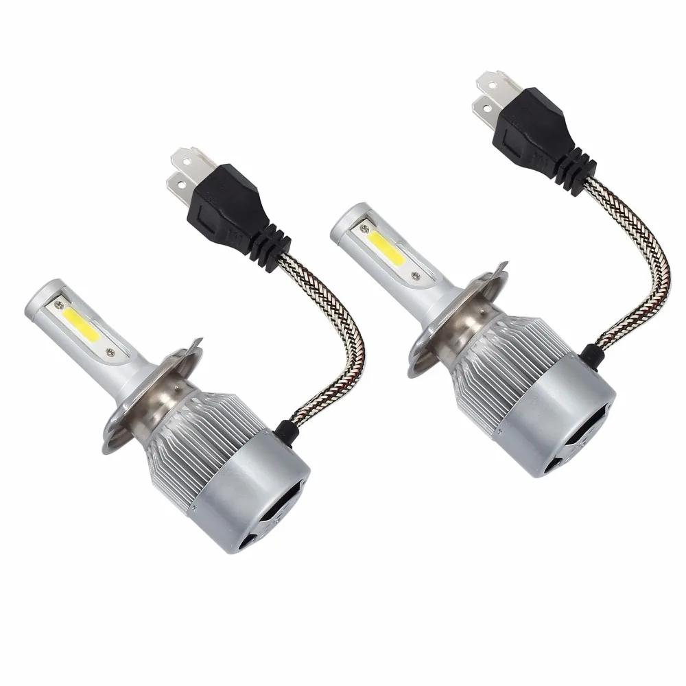 AUTOUTLET 2 шт. для постоянного тока 9-32 В для H4 72 Вт 20000LM Hi/Low светодиодный фары автомобиля грузовика супер яркий светодиодный фонарь для COB светодиодный фары