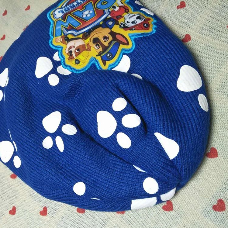 PAW Patrol/вязаная шапка, шарф, перчатки, детский зимний теплый вязаный модный костюм из трех предметов на день рождения, рождественский подарок