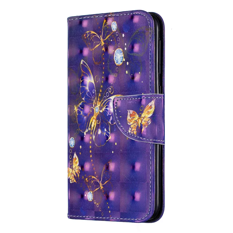 Чехол-книжка из искусственной кожи чехол для samsung Galaxy A10 A20 E A30 S A40 A50 A70 M10 M20 M30 A6 A7 A8 J4 J6 3D рисунком бумажник чехол