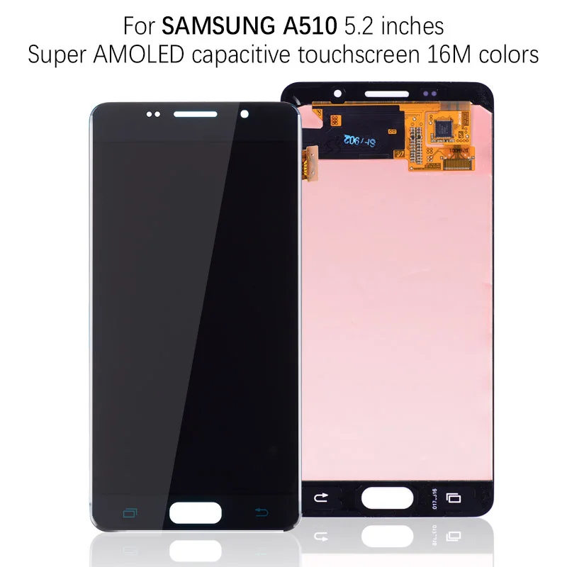 

5.2" AMOLED For SAMSUNG Galaxy A510 LCD Display Touch Screen Digitizer For SAMSUNG A5 2016 LCD A510F A510M A510 Display REPLACE