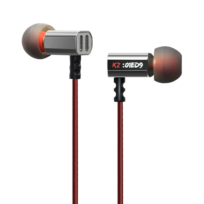 KZ ED9 динамические мониторы HiFi наушники с микрофоном прозрачный звук наушники
