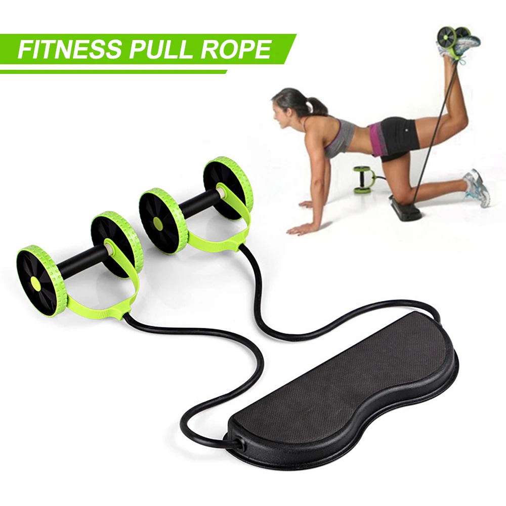 

Wheel Ab Roller Double Muscle Trainer Wheel Abdominal Power resistance bands Gym Arm Waist Leg Training Fitness Exercise