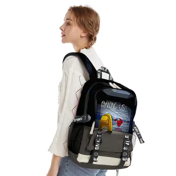 

Game Among Us Backpacks Oxford Waterproof Unisex Tracel Outdoor Backpack Bags Teenage Boys Girls School Bags 3D Print Cartoon