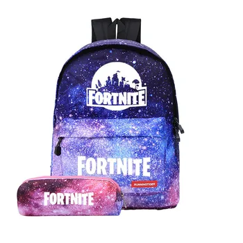 

Fortnites Game Starry Sky Canvas Backpack Bag Pencil Case Kid Child Gifts Women Student Bookbag Kids Multicolor 2pcs Schoolbag