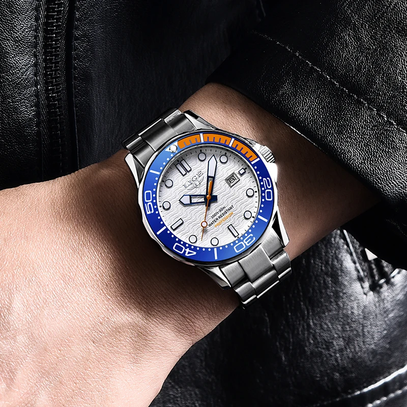 LIGE Luxury Fashion Men Watch Brand Waterproof luminous Watch For Men Clocks Business Sport Quartz Wristwatch Relogio Masculino