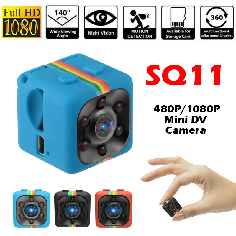 SQ11 480P/1080P мини камера Espia Oculta Micro Video потайная Маленькая DV DVR Карманная HD поддержка