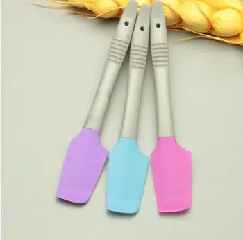 

3pcs/lot Baking Tools For Cakes Silicone Spatula Spoon Cookie Spatulas Pastry Scraper Mixer Buttter Ice Cream Scoop NE 008