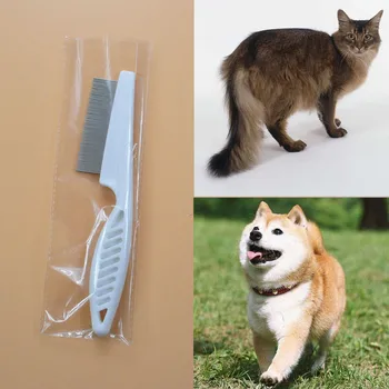 

1PCS Universal Cat Dog Pet Comb Small 14CM Plastic Handle Stainless Steel Needle Grooming Comb Cleaning Tool