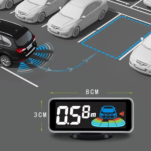 Parking Sensor 4 Kit de sensor de estacionamento Carro Automóvel Reverter  Backup Radar Eletrônico Traseiro Detector Automático Apoio