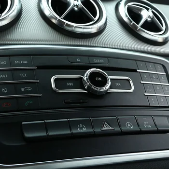

ABS Chrome CD Switch Sequin Trim Decoration Trim For Mercedes Benz A180 W176 E GLE Class