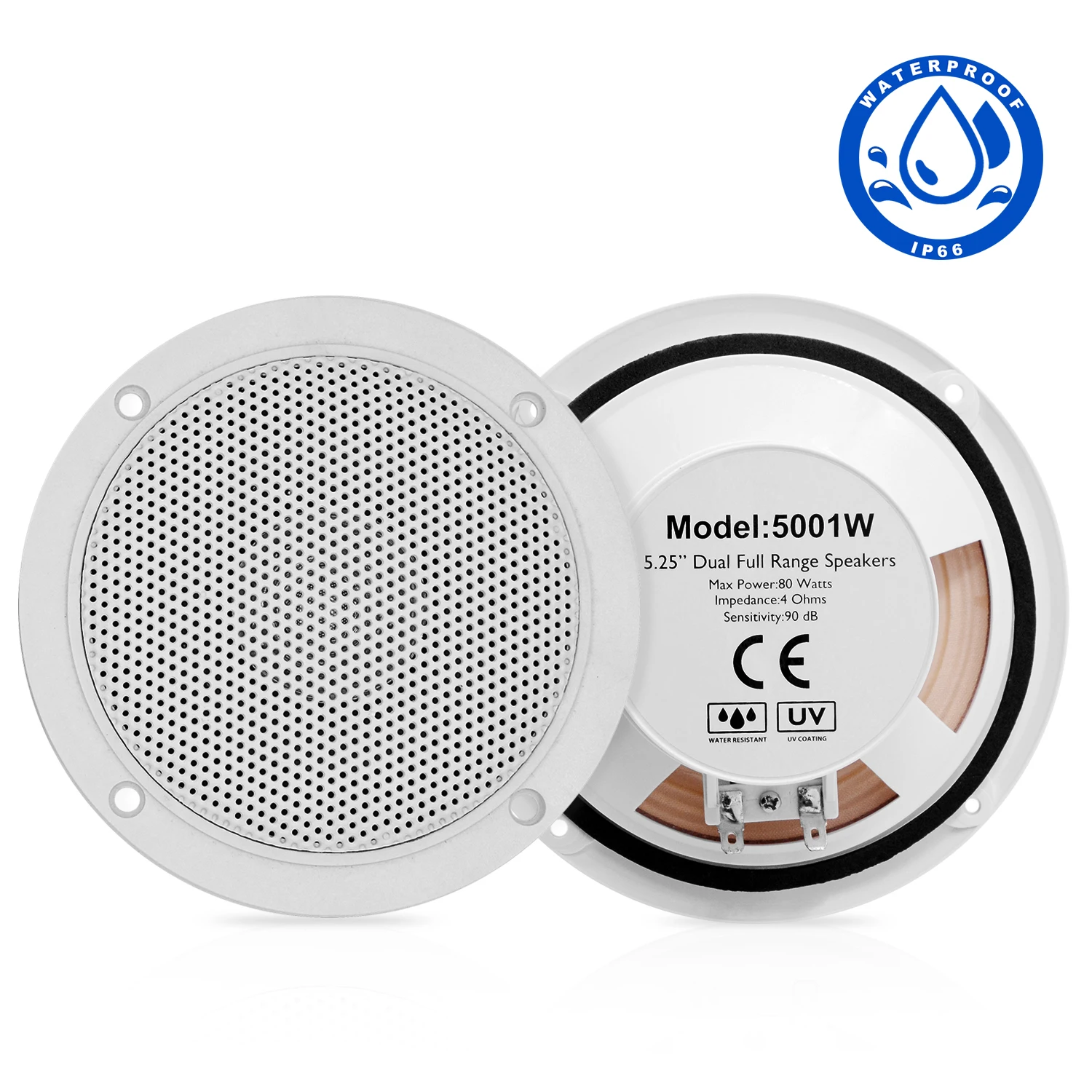 Морской Радио Аудио лодка стерео Bluetooth FM AM приемник + 1 пара 5 25