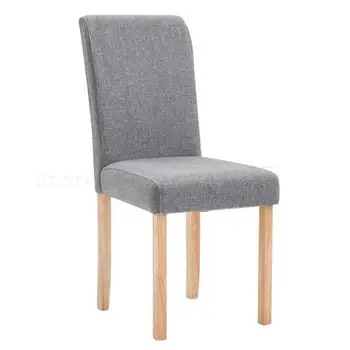 

Contemporary And Contracted Solid Wood Dining Chair Fashionable Household Coffee Hotel Chair Recreational Chair Cloth Art Restau
