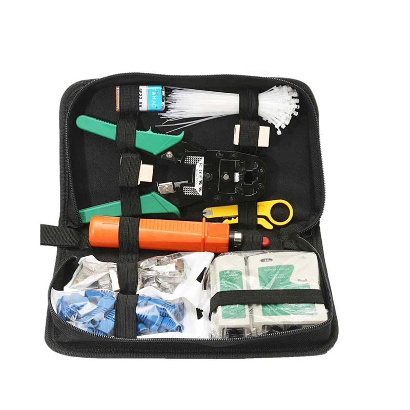 

Computer Network Tool Kit Ethernet LAN Cable Tester Crimper RJ45 RJ11 Cat5 Cat6 Phone LAN Crimper