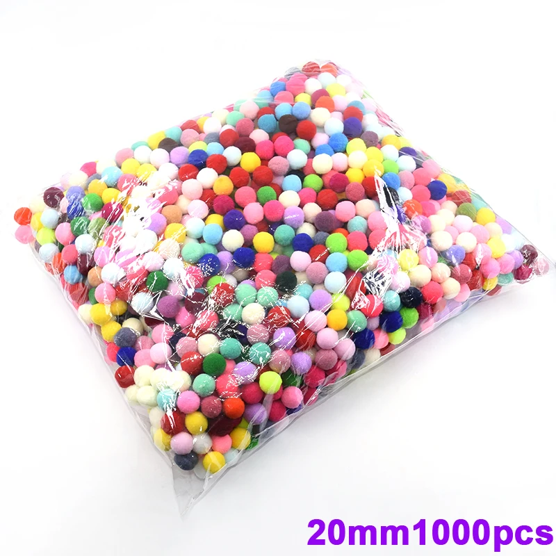 10000 шт 8/10/15/20/25/30 мм Мини пышная Нижняя Pom Poms помпонами ручной работы для детей игрушки свадебный Декор DIY товары для шитья и рукоделия